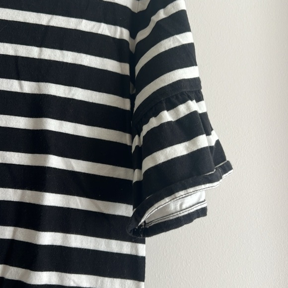 J.Crew Factory Size XS Striped Dress with Flutter Sleeves - Picture 7 of 17